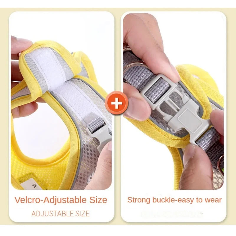 Pawland™ Adjustable Reflective Pet Harness for Dogs & Cats
