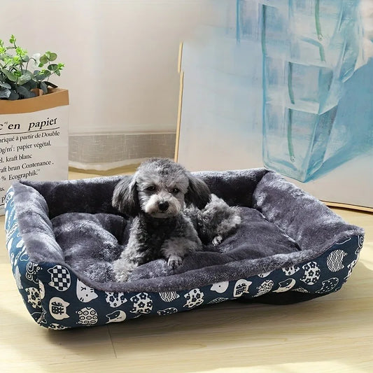 Pawland™ Soft Rectange Plush Pet Bed for Dogs