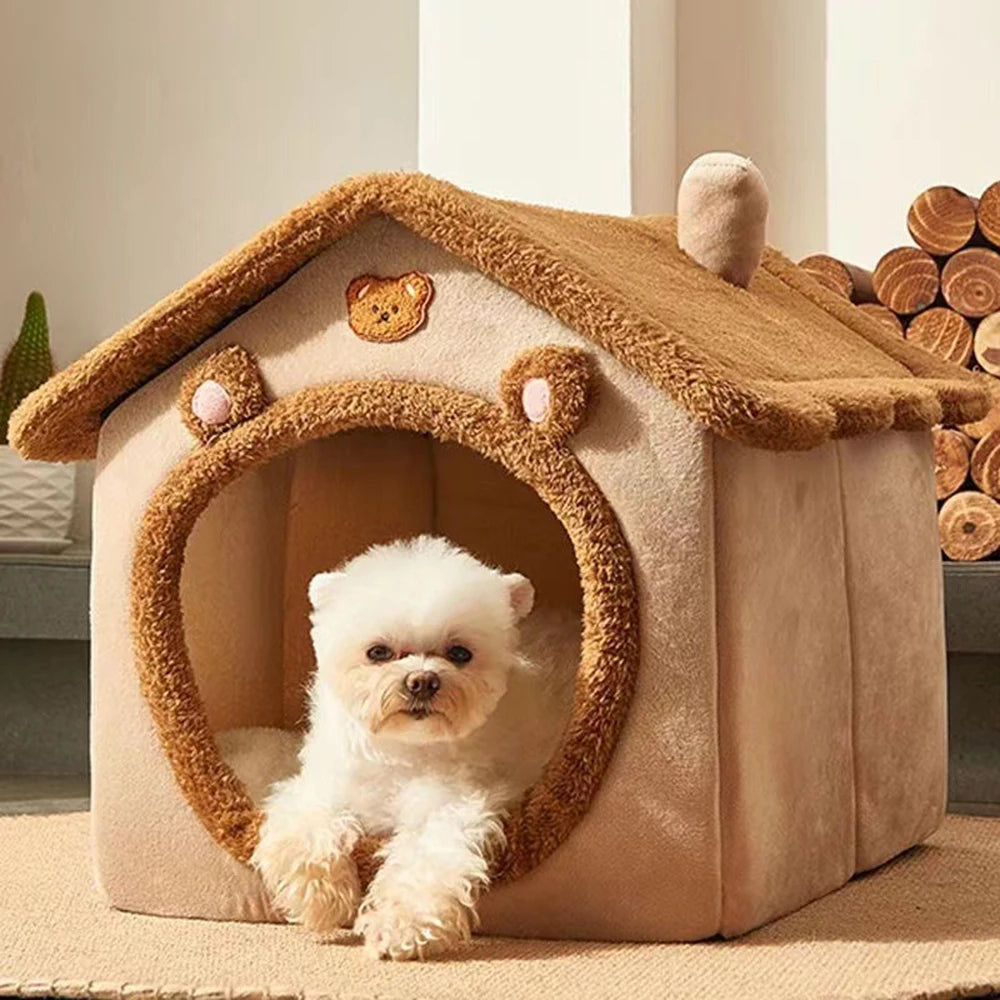 Pawland™ Enclosed Teddy Bear Pet Bed
