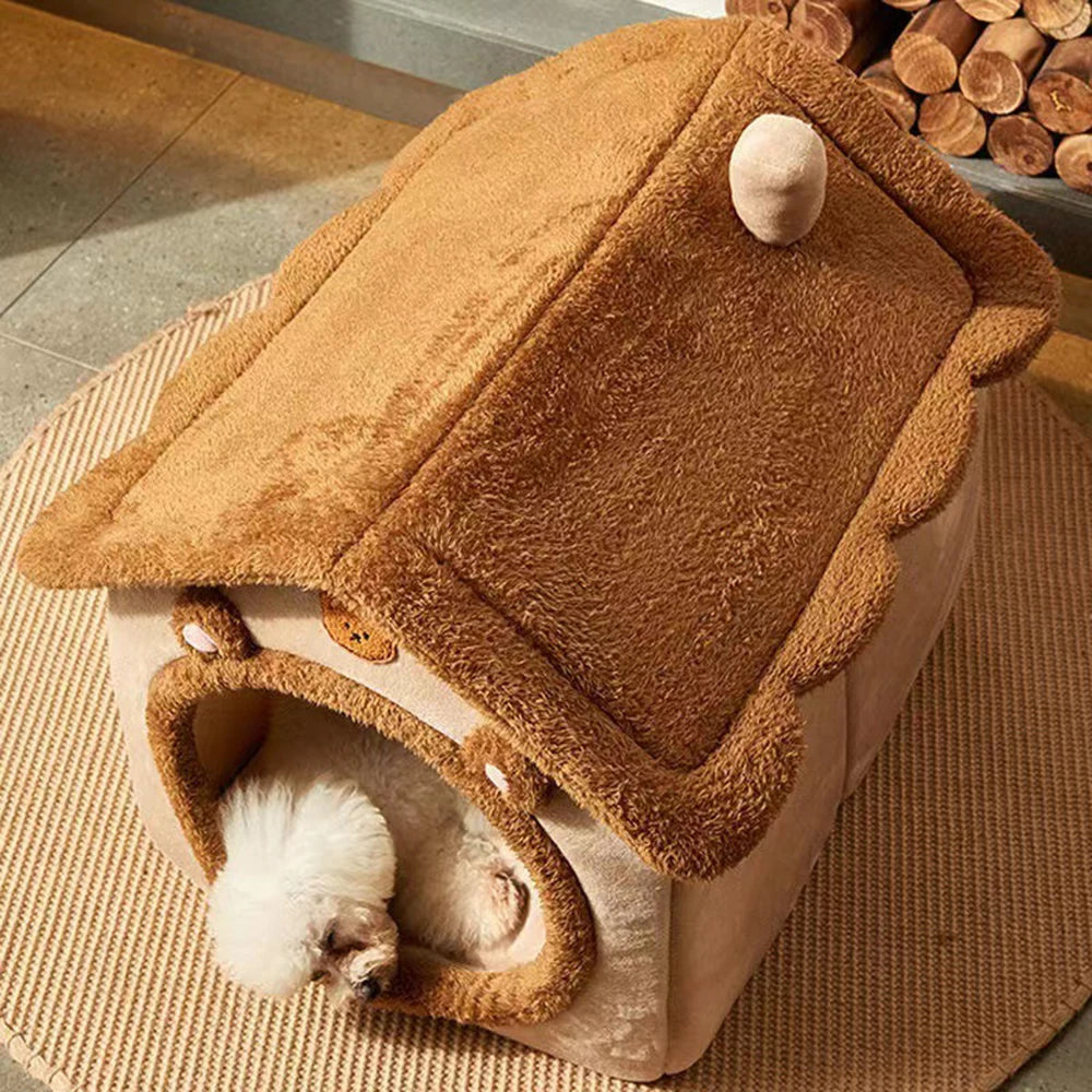 Pawland™ Enclosed Teddy Bear Pet Bed