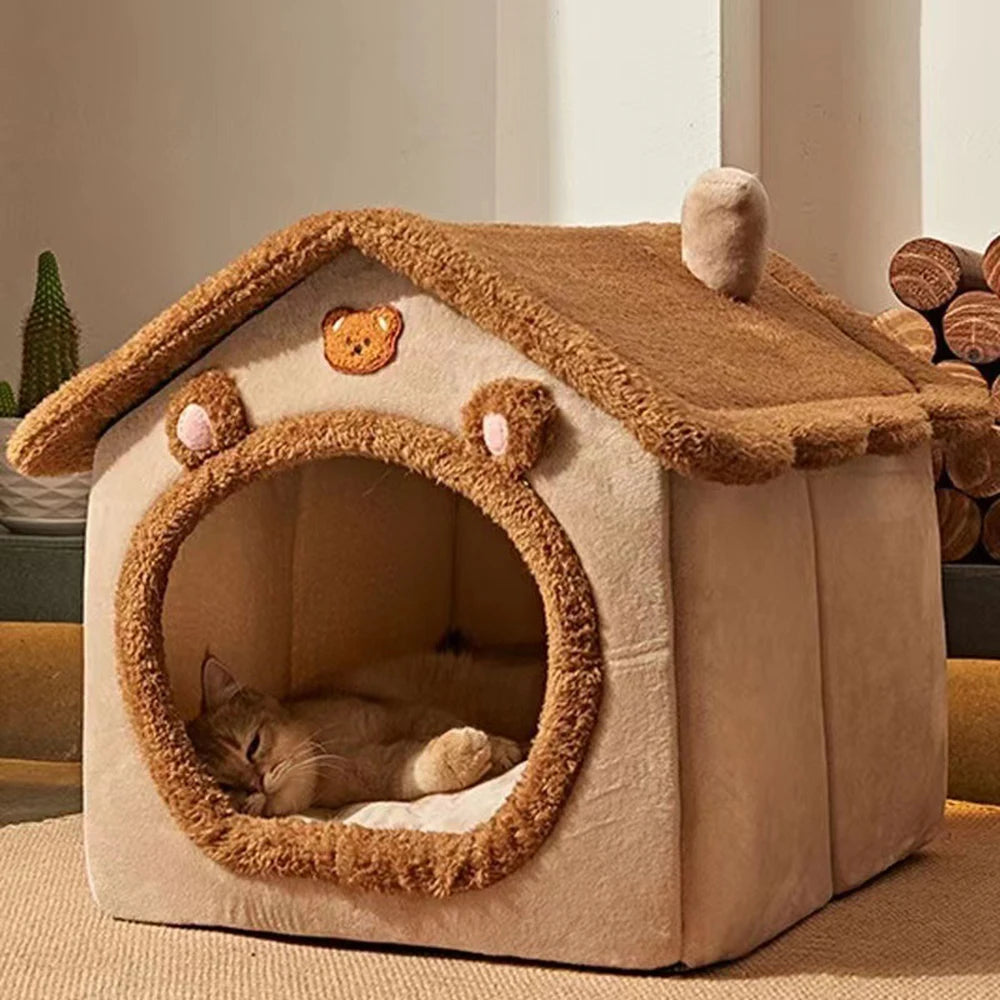Pawland™ Enclosed Teddy Bear Pet Bed