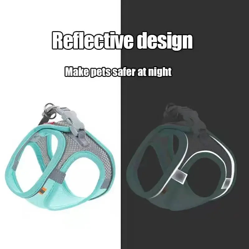 Pawland™ Adjustable Reflective Pet Harness for Dogs & Cats
