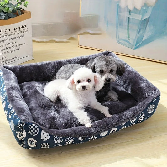 Pawland™ Soft Rectange Plush Pet Bed for Dogs