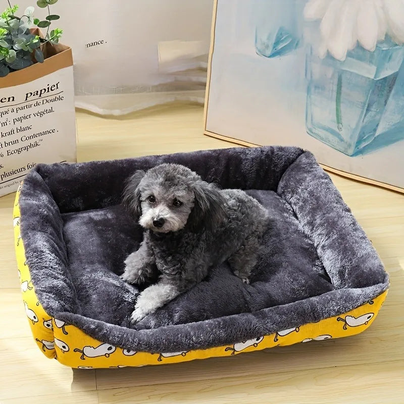 Pawland™ Soft Rectange Plush Pet Bed for Dogs