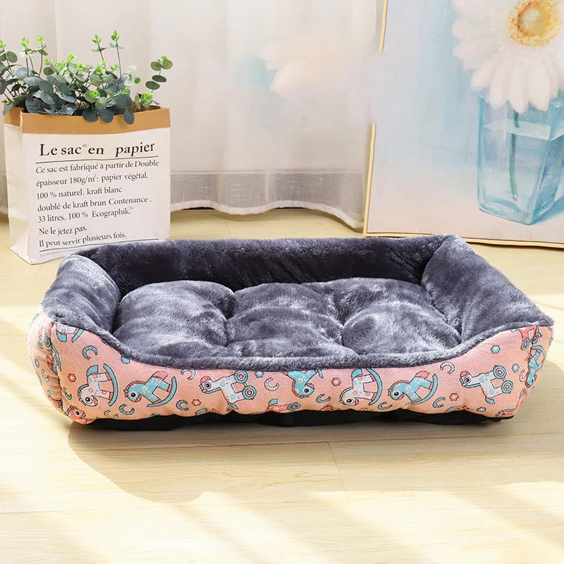 Pawland™ Soft Rectange Plush Pet Bed for Dogs
