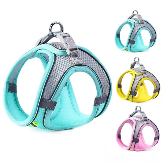 Pawland™ Adjustable Reflective Pet Harness for Dogs & Cats